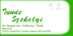 tunde szekelyi business card